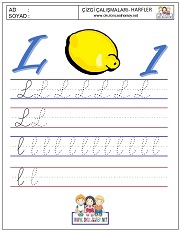 m harfi çizgi çalışması